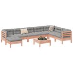 Casa si Gradina - Gradina si terasa - Mobilier exterior - Seturi mobila gradina - Set canapele gradina cu perne 9 locuri, lemn masiv brad douglas - Infinity.ro
