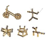 Carti si Birotica - Birotica - Instrumente de scris - Pixuri si stilouri - Set Pix Modular Magnetic Premium cu 30 Bile Magnetice, 14 Inele Magnetice, 2 Stylus-uri si 5 Mine, Auriu - Infinity.ro