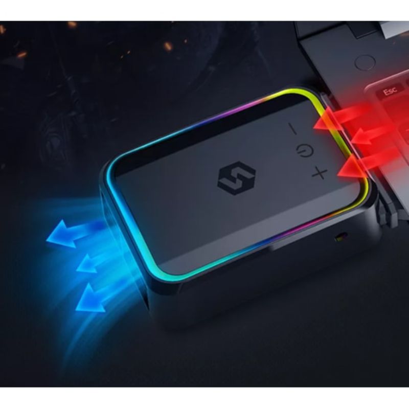 Laptop, Telefoane si Tablete - Laptopuri si accesorii - Accesorii Laptop - Standuri/Coolere notebook - Cooler portabil laptop Axeloni®, extractor de aer, viteza de 1500-3200 RPM, control inteligent al temperaturii, Negru - Infinity.ro