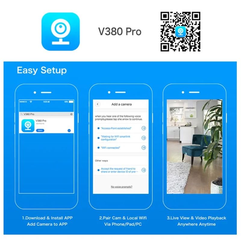 Casa si Gradina - Electrice - Smart Home - Camere de supraveghere - Camera de supraveghere WIFI MaGeCa® HD, vedere nocturna, comunicare bidirectionala, stocare card/cloud, senzor miscare - Infinity.ro