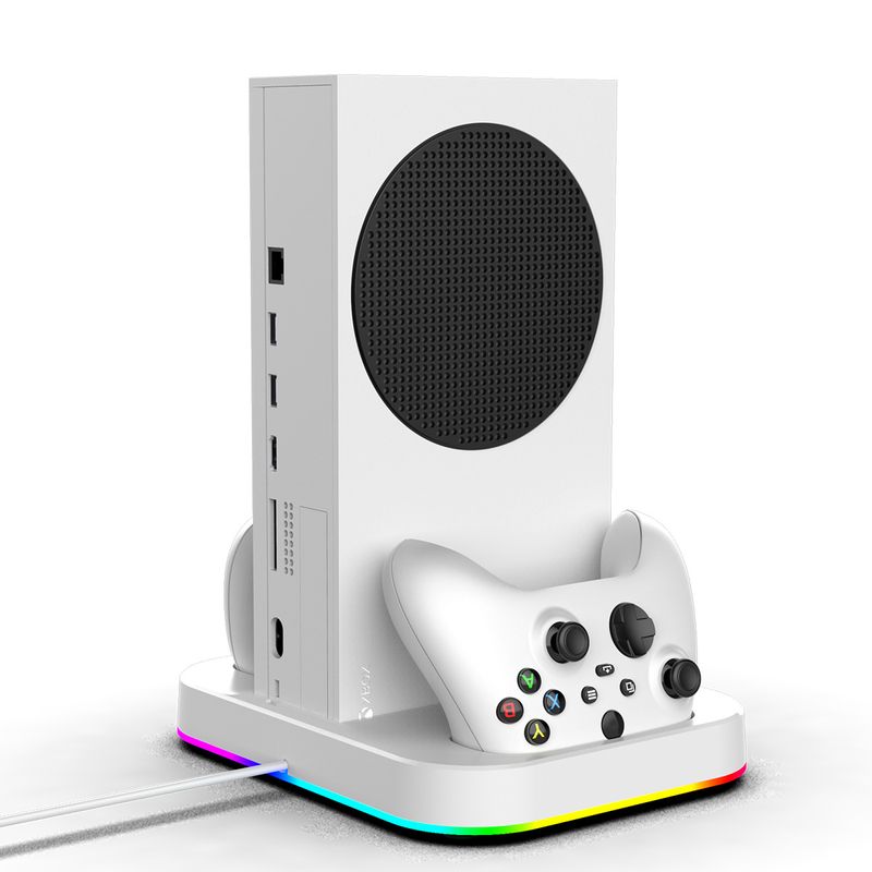 PC, gaming si accesorii - Gaming - Console gaming - Statie de racire compatibila XBOX S Series, port USB 2.0 pentru sincronizare,2 baterii reincarcabile 1400mAH incluse - Infinity.ro
