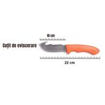 Casa si Gradina - Bucatarie si vesela - Vesela si tacamuri - Cutite si seturi de cutite - Cutit de vanatoare, IdeallStore®, Portocaliu, 22 cm - Infinity.ro