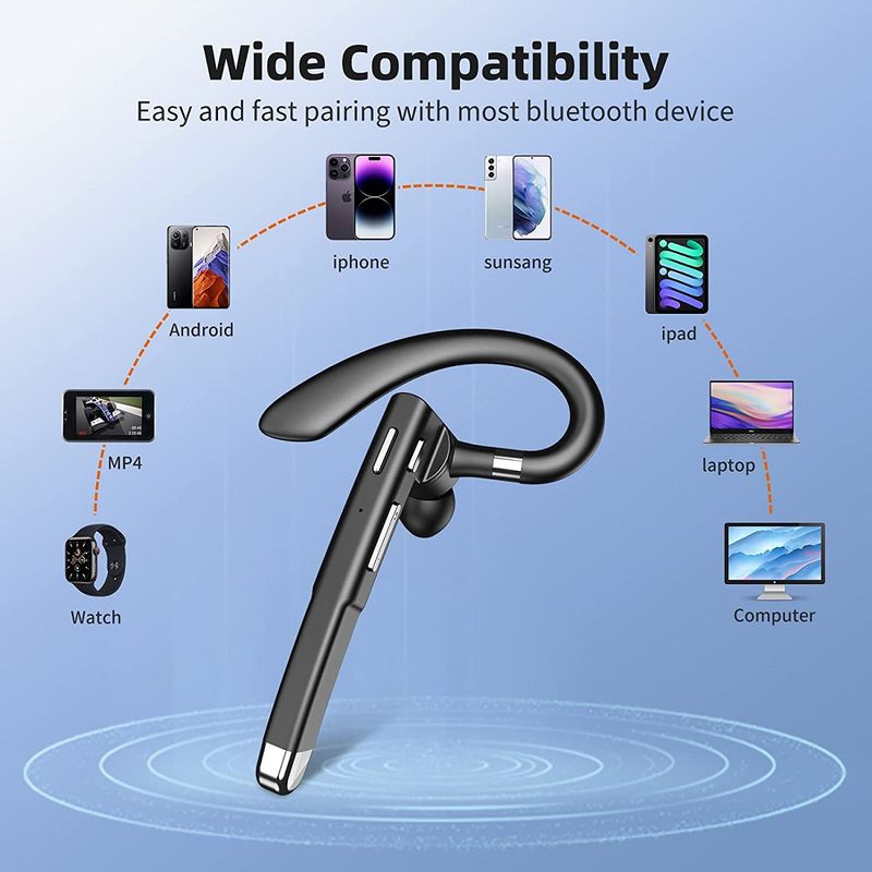 TV, Audio-Video si Foto - Portabile audio - Casti audio - Casca Bluetooth Wireless Axeloni®, BT 5.0, HandsFree, compatibila cu Samsung, iPhone, cutie de incarcare, Negru/Argintiu - Infinity.ro