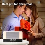 Casa si Gradina - Corpuri si surse de iluminat - Veioze si lampi - Veioze - Lampa led RGB, cu incarcare wireless pentru telefon, ceas si boxa bluetooth, compatibila cu iPhone/Samsung/Huawei, Alb - Infinity.ro