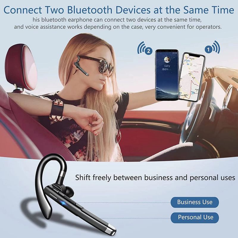 TV, Audio-Video si Foto - Portabile audio - Casti audio - Casca Bluetooth Wireless Axeloni®, BT 5.0, HandsFree, compatibila cu Samsung, iPhone, cutie de incarcare, Negru/Argintiu - Infinity.ro
