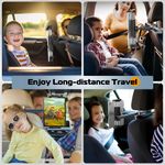 Auto si Moto - Piese auto si accesorii - Interior auto - Accesorii interior - Suport auto tetiera pentru tableta si telefon, Reglabil si pliabil, Aliaj, Negru/Argintiu - Infinity.ro