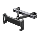 Auto si Moto - Piese auto si accesorii - Interior auto - Accesorii interior - Suport auto tetiera pentru tableta si telefon, Reglabil si pliabil, Aliaj, Negru/Argintiu - Infinity.ro