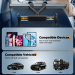 Auto si Moto - Piese auto si accesorii - Interior auto - Accesorii interior - Suport auto tetiera pentru tableta si telefon, Reglabil si pliabil, Aliaj, Negru/Argintiu - Infinity.ro