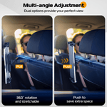 Auto si Moto - Piese auto si accesorii - Interior auto - Accesorii interior - Suport auto tetiera pentru tableta si telefon, Reglabil si pliabil, Aliaj, Negru/Argintiu - Infinity.ro