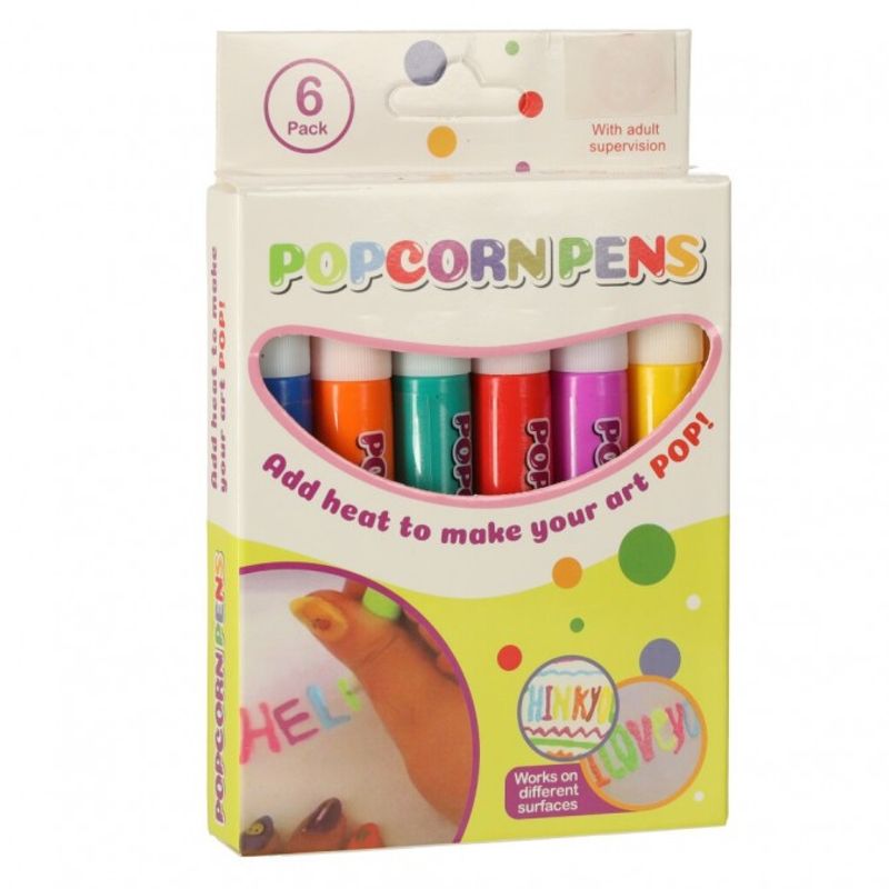 Jucarii, Copii si Bebe - Jucarii si jocuri - Jucarii & jocuri educative - Jocuri si jucarii educative - Set carioca magica cu efect popcorn 3D, 6 carioci,13,5 x 8,5 x 1,5 cm - Infinity.ro