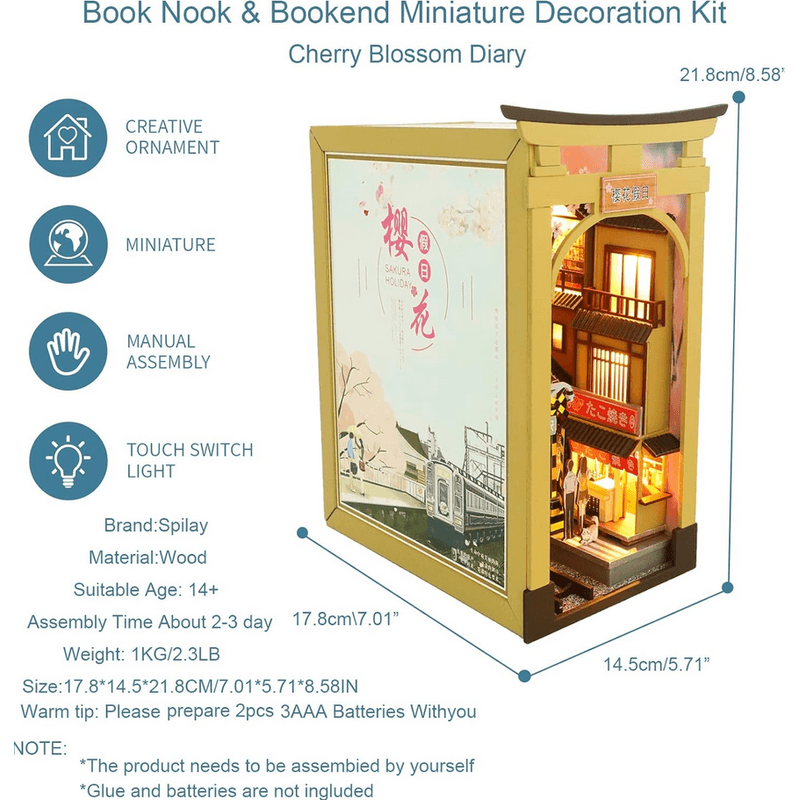 Jucarii, Copii si Bebe - Jucarii si jocuri - Papusi si accesorii - Casute de papusi si mobilier - Casa in miniatura 3D, Sakura holiday DIY, 17.8x20x14.3cm - Infinity.ro