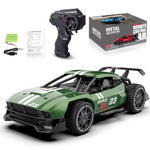 Jucarii, Copii si Bebe - Jucarii si jocuri - Vehicule si jucarii cu telecomanda - Masinute - Masina de mare viteza din aliaj cu telecomanda, incarcare USB, acumulator inclus, 20x9.5x6 cm , verde - Infinity.ro
