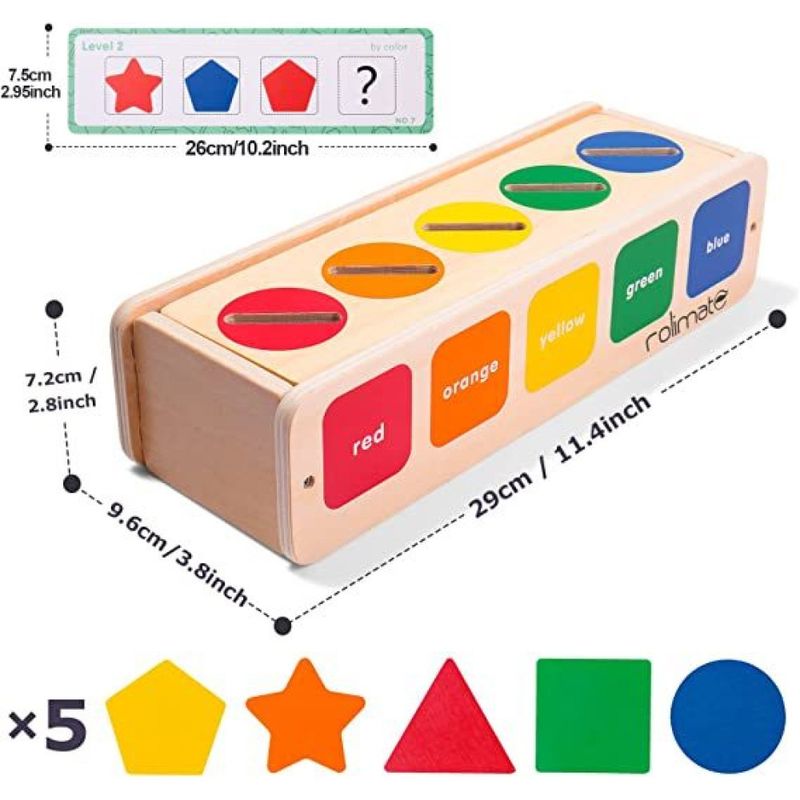 Jucarii, Copii si Bebe - Jucarii si jocuri - Jucarii bebelusi - Jucarii de sortat - Jucarie educationala sortare,asociere culori si forme, 39 piese, 29 x 7.5 x 9.5 cm - Infinity.ro