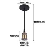 Casa si Gradina - Corpuri si surse de iluminat - Lustre si pendule - Lustra Retro tip pendul, Trendmark, cablu textil 1m, carcasa aluminiu, fasung E27 ceramic, Max 60W, Bronz - Infinity.ro