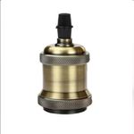 Casa si Gradina - Corpuri si surse de iluminat - Lustre si pendule - Lustra Retro tip pendul, Trendmark, cablu textil 1m, carcasa aluminiu, fasung E27 ceramic, Max 60W, Bronz - Infinity.ro