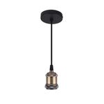 Casa si Gradina - Corpuri si surse de iluminat - Lustre si pendule - Lustra Retro tip pendul, Trendmark, cablu textil 1m, carcasa aluminiu, fasung E27 ceramic, Max 60W, Bronz - Infinity.ro