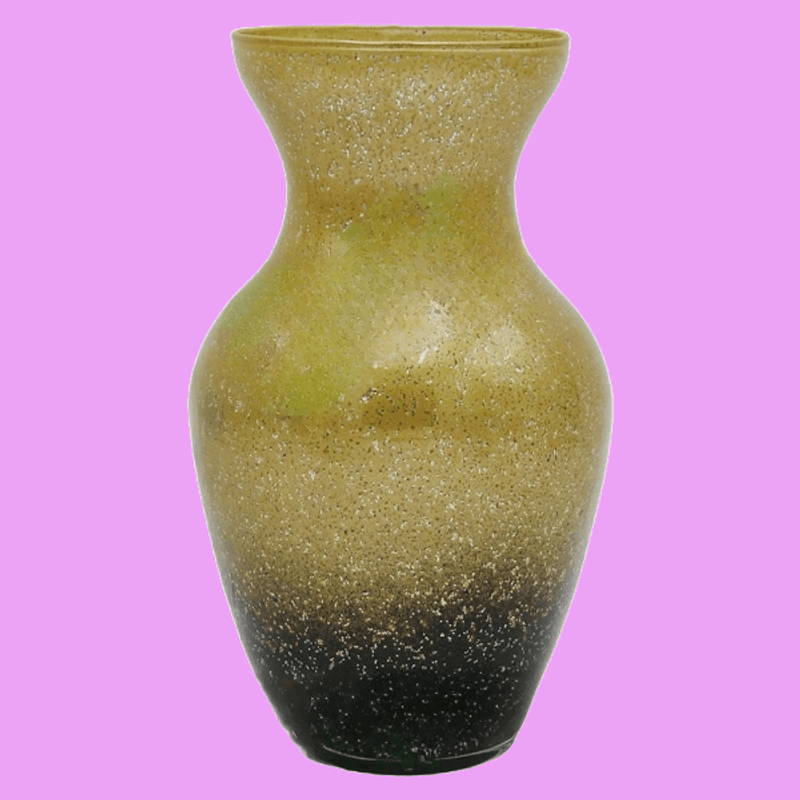 Casa si Gradina - Decoratiuni - Obiecte decorative - Vaze si boluri decorative - Vaza din Sticla, Decorativa, 20cm, culoare Auriu/Negru ABYZ®™ - Infinity.ro