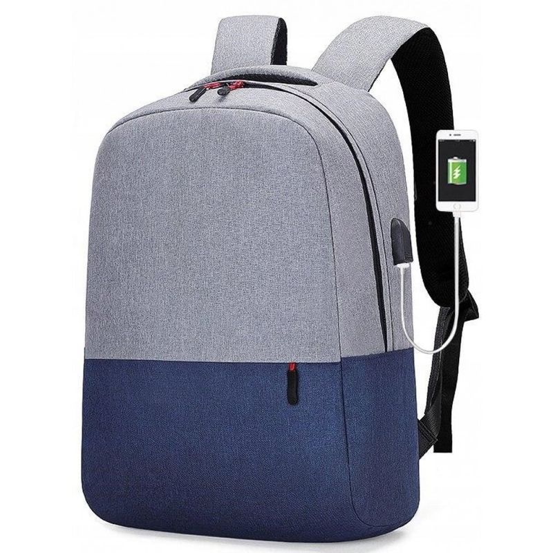 Fashion, accesorii si bijuterii - Barbati - Accesorii barbati - Genti si rucsacuri barbati - Ghiozdan MBrands fashion , port usb - Albastru - Infinity.ro