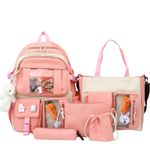 Fashion, accesorii si bijuterii - Copii - Accesorii copii - Genti si rucsacuri copii - Set ghiozdan copii din 4 piese MBrands, iepure, breloc urs, waterpoof - Portocaliu - Infinity.ro