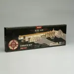 Jucarii, Copii si Bebe - Jucarii si jocuri - Jocuri si puzzle - Puzzle - Puzzle 3D, set constructie pusca de vanatoare din lemn, soldati ca tinte, 170 piese, DIY - Infinity.ro