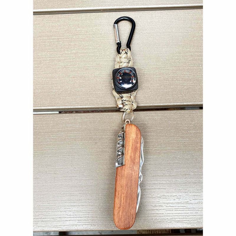 Sport si Outdoor - Camping - Accesorii camping si drumetii - Breloc MBrands, cu termometru, paracord si carabina - Infinity.ro