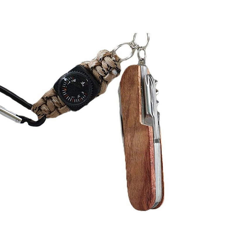 Sport si Outdoor - Camping - Accesorii camping si drumetii - Breloc MBrands, cu termometru, paracord si carabina - Infinity.ro