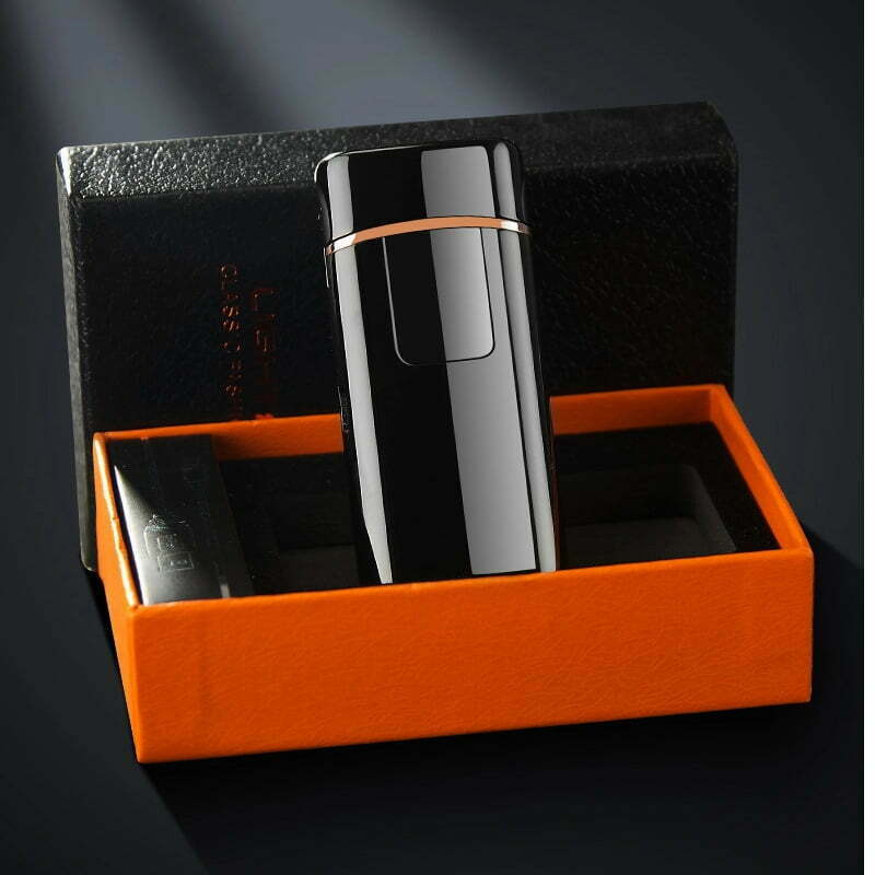 Market - Tutun si tigari - Articole si accesorii tutun - Bricheta MBrands HYBRID electronica si gaz, Dublu Arc , aprindere touch ,incarcare USB - Alb Mat - Infinity.ro