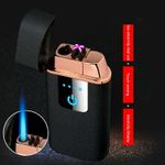 Market - Tutun si tigari - Articole si accesorii tutun - Bricheta MBrands HYBRID electronica si gaz, Dublu Arc , aprindere touch ,incarcare USB - Alb Mat - Infinity.ro