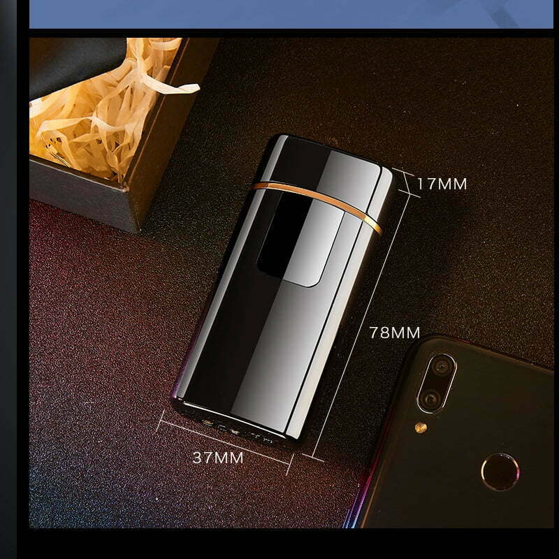 Market - Tutun si tigari - Articole si accesorii tutun - Bricheta MBrands HYBRID electronica si gaz, Dublu Arc , aprindere touch ,incarcare USB - Alb Mat - Infinity.ro