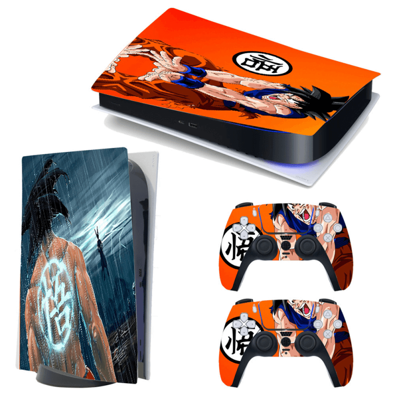 Carti si Birotica - Papetarie - Afise si stickere - Skin Sticker pentru Playstation PS 5 - Son Goku SSJ - Infinity.ro