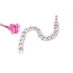 Fashion, accesorii si bijuterii - Barbati - Bijuterii barbati - Bratari barbati - Bratara MBrands din aliaj metalic cu pietre - Argintiu - Infinity.ro