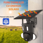 Laptop, Telefoane si Tablete - Wearables si gadgeturi - Gadgeturi - Dispozitive spionaj - Camera de supraveghere dubla, Q32, 4G, Wi-Fi, 4MP, PTZ, CCTV, IP 66, panou solar 9W, vedere panoramica 360º - Infinity.ro