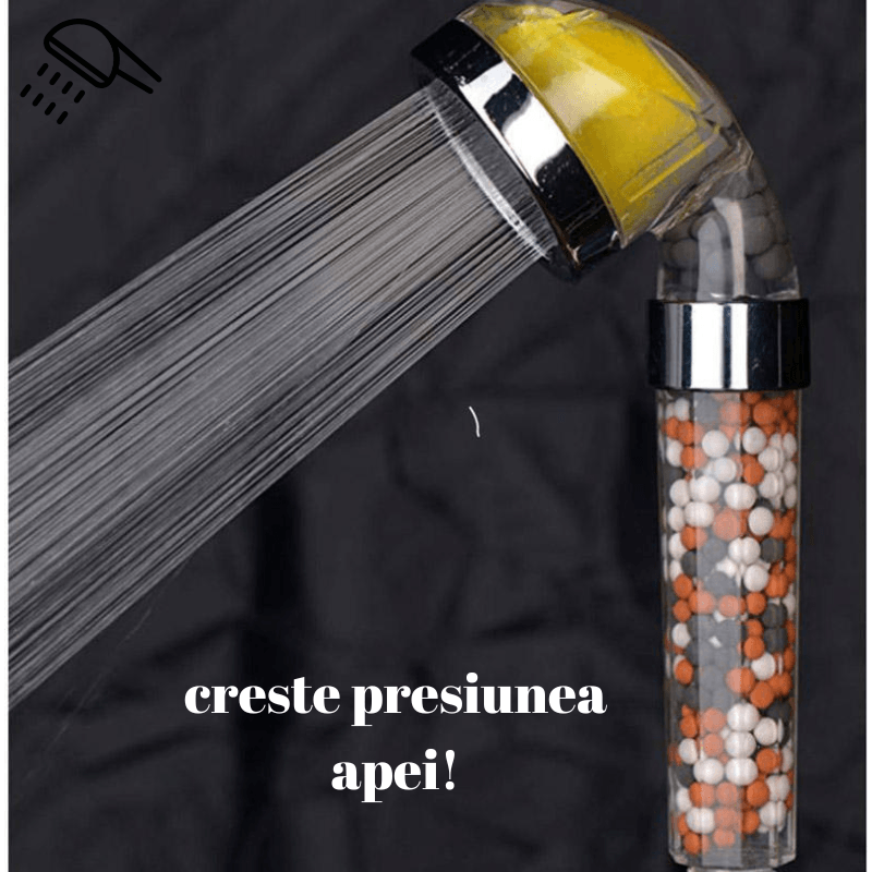 Casa si Gradina - Sanitare - Cazi si cabine de dus - Coloane si seturi de dus - Set Para de Dus Premium cu Vtamina C, Pietre Filtrante, Filtru Ionic si 4 Rezerve diferite|Para de Dus Vine la Pachet cu Nenumarate Beneficii  Asupra Corpului Datorita  Vitaminei C| Functii de Crester - Infinity.ro