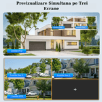 Casa si Gradina - Electrice - Smart Home - Camere de supraveghere - Camera de supraveghere PTZ, Tripla, 4 lentile, 4MPx4, 8K Ultra HD, 10xZoom, WI-FI, Alarma audio si luminoasa - Infinity.ro
