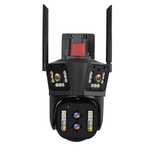 Casa si Gradina - Electrice - Smart Home - Camere de supraveghere - Camera de supraveghere PTZ, Tripla, 4 lentile, 4MPx4, 8K Ultra HD, 10xZoom, WI-FI, Alarma audio si luminoasa - Infinity.ro
