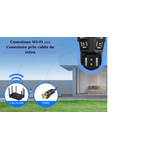 Casa si Gradina - Electrice - Smart Home - Camere de supraveghere - Camera de supraveghere PTZ, Tripla, 4 lentile, 4MPx4, 8K Ultra HD, 10xZoom, WI-FI, Alarma audio si luminoasa - Infinity.ro