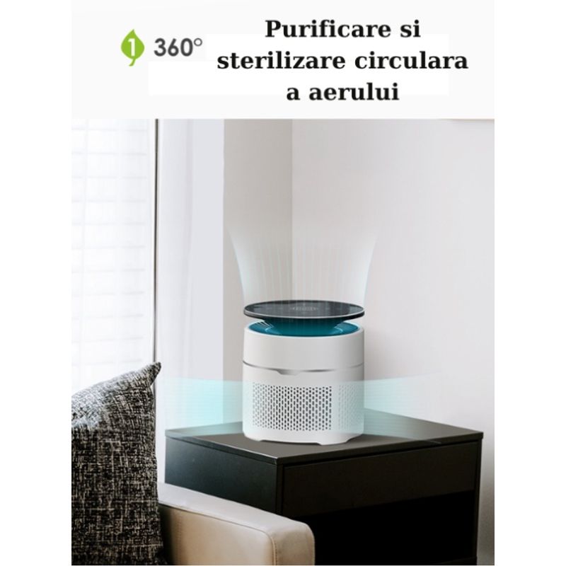 Electronice si Electrocasnice - Climatizare si sisteme de incalzire - Aparate filtrare aer - Purificatoare de aer - Purificator de aer, Filtru 3in 1, True Hepa, Functie Ionizare, Lampa UV-C - Infinity.ro