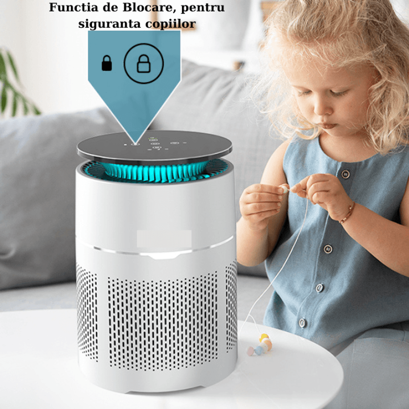 Electronice si Electrocasnice - Climatizare si sisteme de incalzire - Aparate filtrare aer - Purificatoare de aer - Purificator de aer Smart, Wi-Fi, Filtru 3 in 1, True Hepa H13, Filtru Fotocatalitic, Senzor calitate aer - Infinity.ro