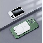 Laptop, Telefoane si Tablete - Telefoane mobile si accesorii - Accesorii Telefoane - Baterii externe - Baterie Externa DolphinMC®, Incarcare wireless, Usb C, Magsafe, Fast Charge 15W, Power bank 10.000 mAh, Alb - Infinity.ro