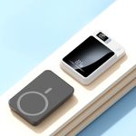 Laptop, Telefoane si Tablete - Telefoane mobile si accesorii - Accesorii Telefoane - Baterii externe - Baterie Externa DolphinMC®, Incarcare wireless, Usb C, Magsafe, Fast Charge 15W, Power bank 10.000 mAh, Alb - Infinity.ro