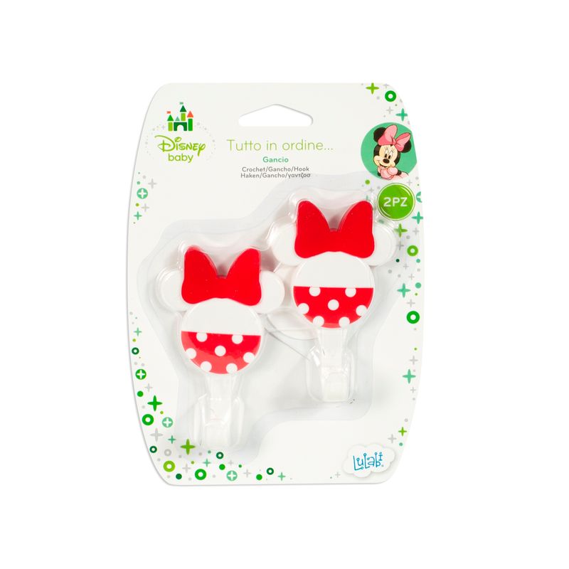 Casa si Gradina - Sanitare - Suporturi si accesorii baie - Suporturi baie - Set 2 carlige autoadezive, Minnie Mouse, 6x2.5x9 cm - Infinity.ro