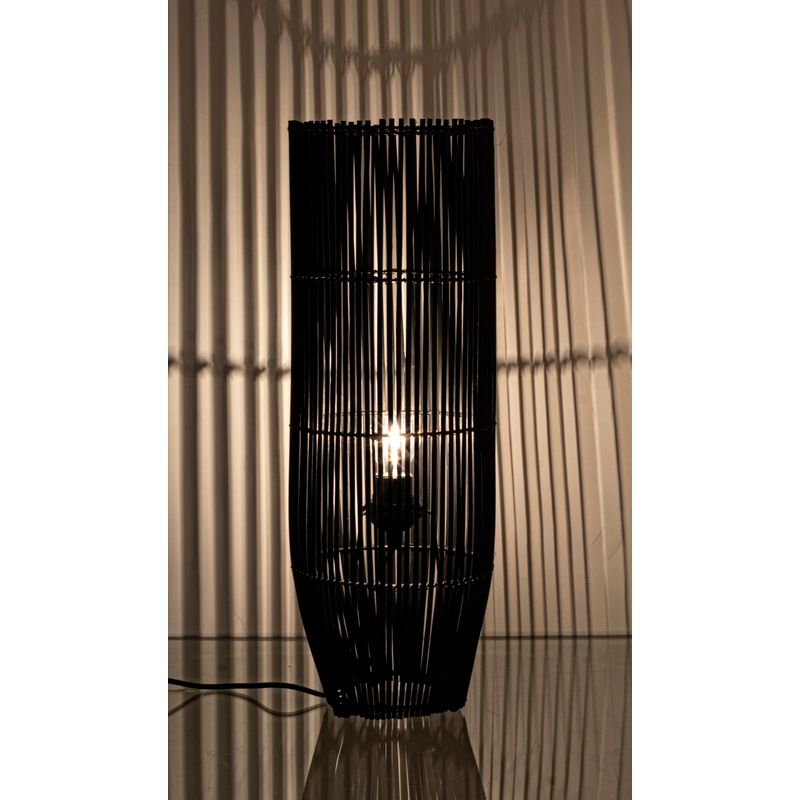 Casa si Gradina - Corpuri si surse de iluminat - Veioze si lampi - Lampadare - Lampa podea bambus, 61 cm inaltime, negru - Infinity.ro
