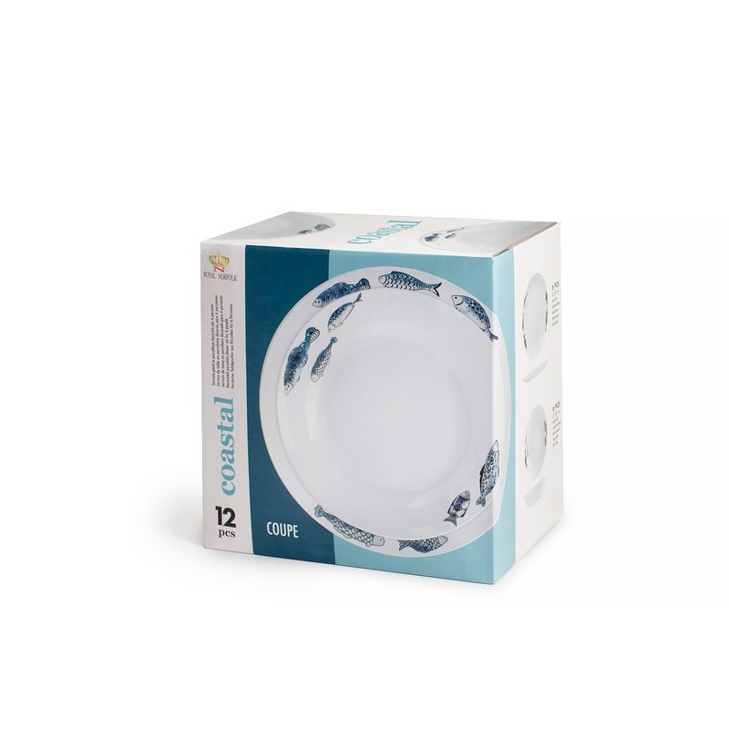 Casa si Gradina - Bucatarie si vesela - Vesela si tacamuri - Servicii de masa - Serviciu de masa Coastal 12 piese din portelan - Infinity.ro