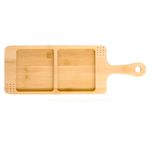 Casa si Gradina - Bucatarie si vesela - Vesela si tacamuri - Platouri de bucatarie - Platou aperitive compartimentat, bambus, 43x15 cm - Infinity.ro