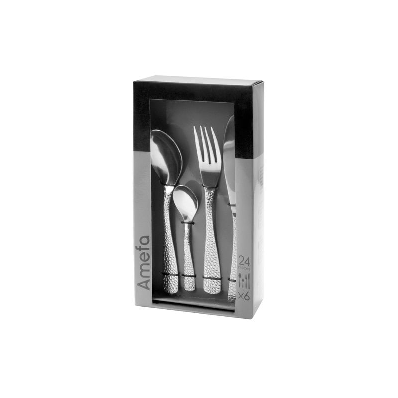 Casa si Gradina - Bucatarie si vesela - Vesela si tacamuri - Tacamuri si seturi - Set tacamuri inox 24 piese Tam Tam, argintiu - Infinity.ro