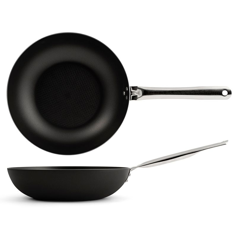 Casa si Gradina - Bucatarie si vesela - Vase pentru gatit - Tigai si seturi - Wok Dallas Pro, aluminiu, negru, 32 cm - Infinity.ro