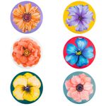 Casa si Gradina - Textile si covoare - Textile bucatarie - Servete si naproane - Set 6 suporturi rotunde pentru farfurii Surreal Spring, H&H, model floral, polipropilena, 34 cm - Infinity.ro