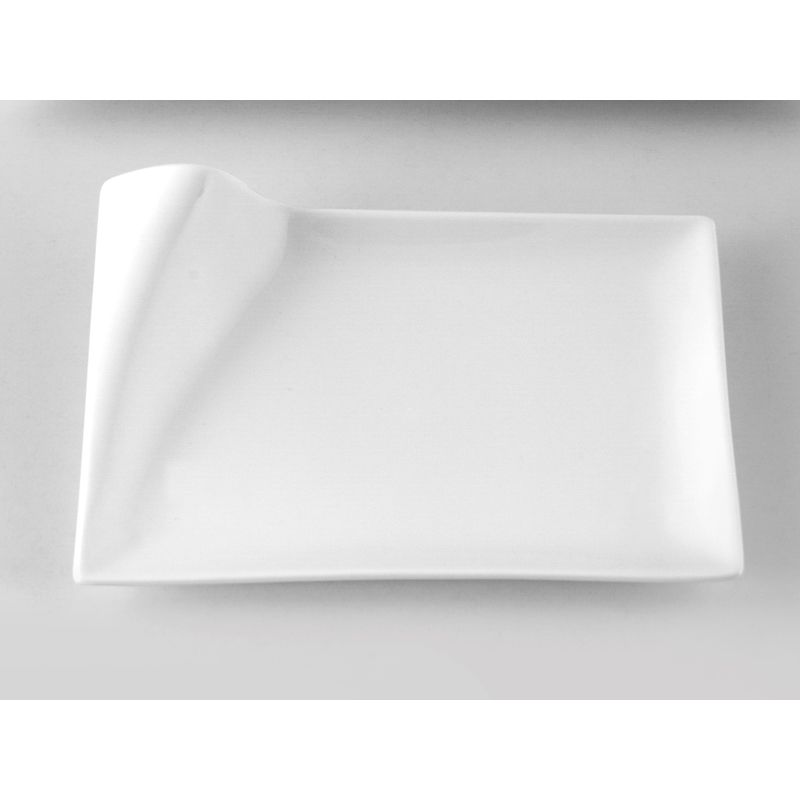 Casa si Gradina - Bucatarie si vesela - Vesela si tacamuri - Farfurii si boluri - Farfurie alba portelan, Napkin, 20x14 cm - Infinity.ro