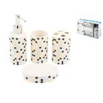 Casa si Gradina - Sanitare - Suporturi si accesorii baie - Suporturi baie - Set accesorii baie, ceramica, 4 piese, Christal - Infinity.ro