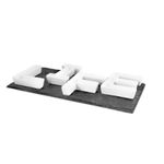 Casa si Gradina - Bucatarie si vesela - Vesela si tacamuri - Platouri de bucatarie - Platou ardezie cu 4 forme, portelan, Life, 40x20x4 cm - Infinity.ro